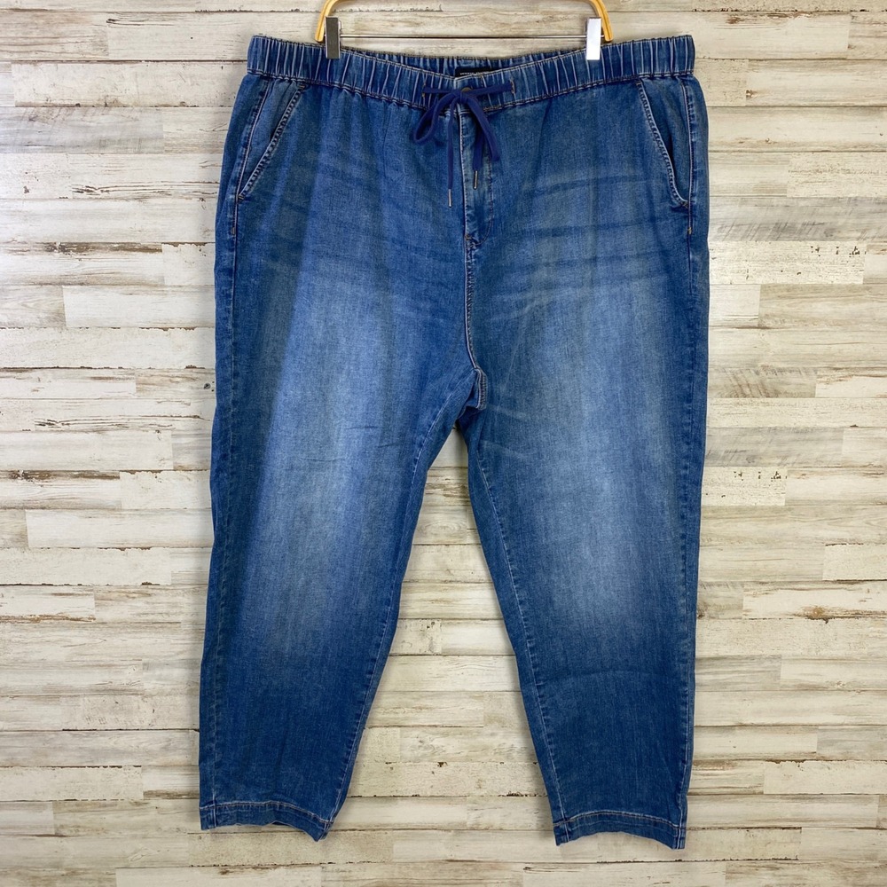 Universal Standard Jeans Women L(22-24) Blue Denim Jogger Elastic Waist